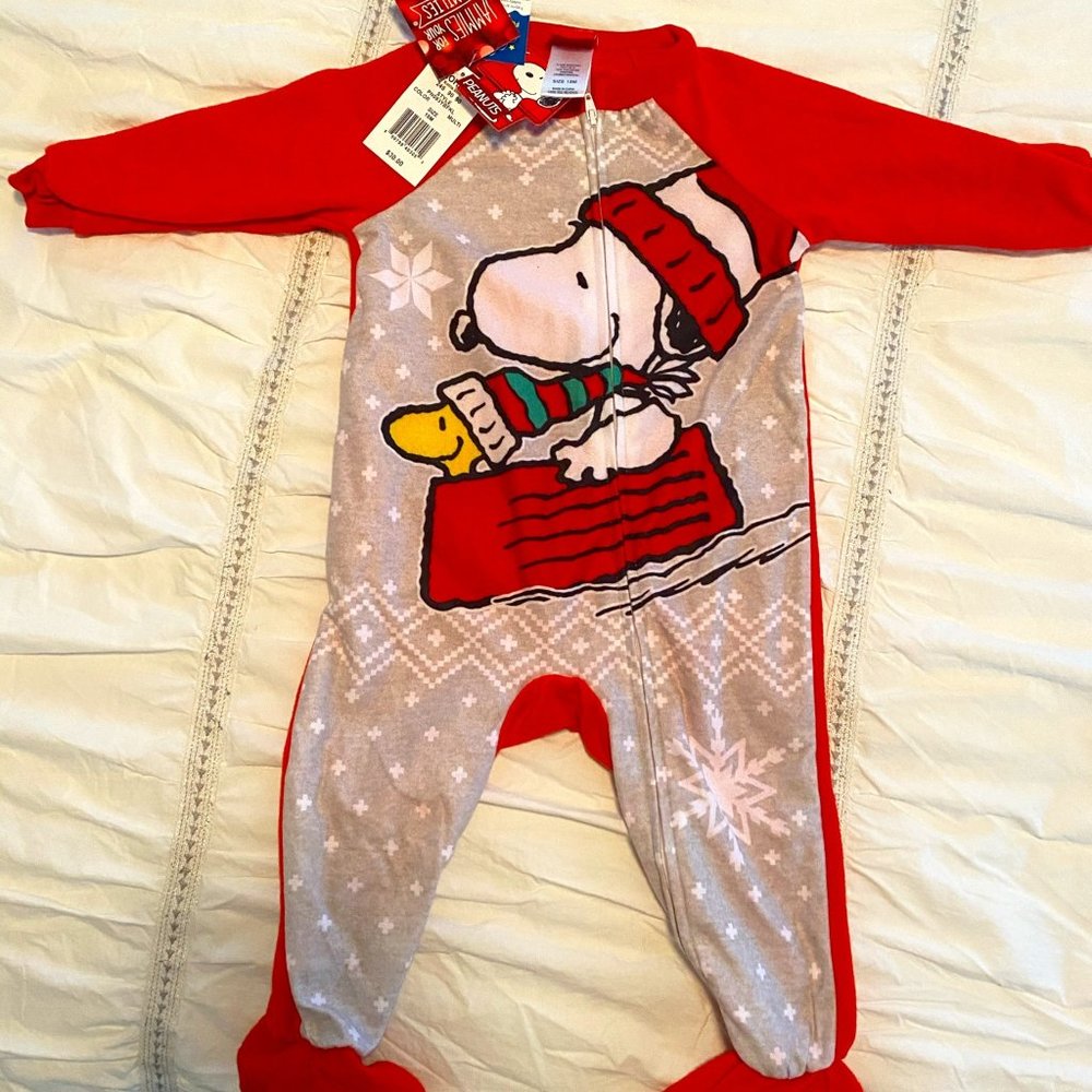 Peanuts Snoopy Fleece Christmas/Holiday pajamas